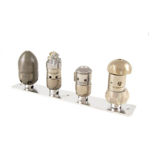 Barra porta ugelli in acciaio INOX con 4 ugelli (Isonzo, Avian Turbina, Gris, Ravedis)