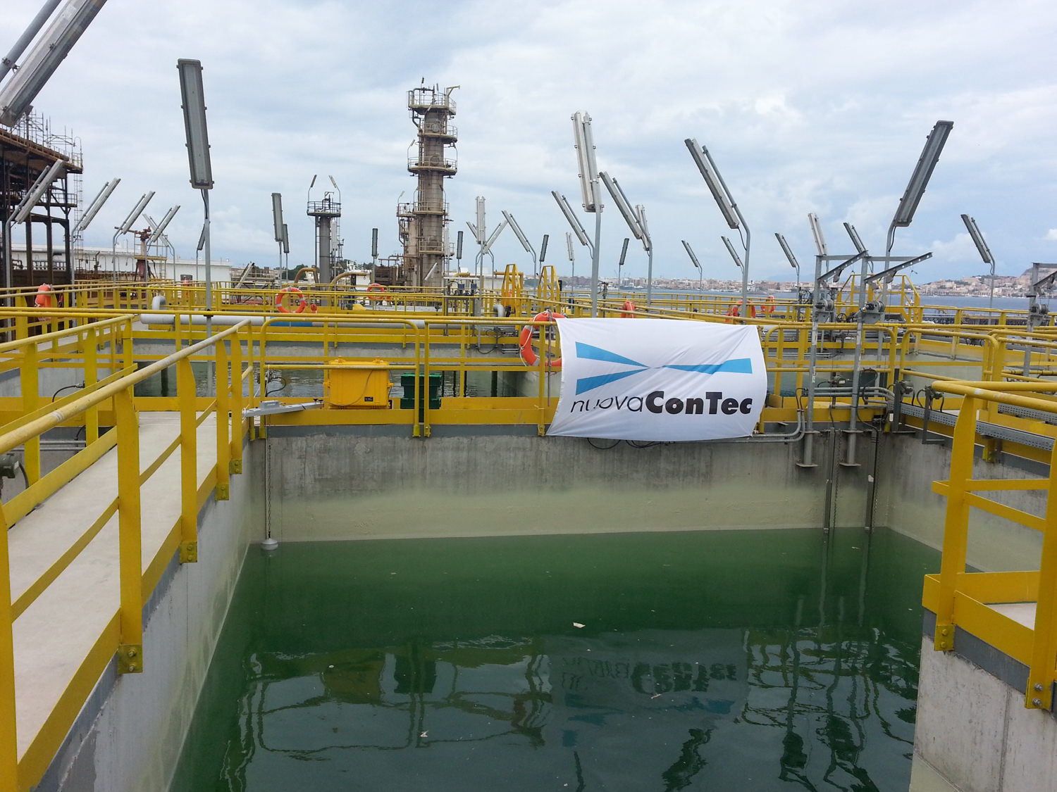 Vasca in cls da collaudare - Contenente liquido non in pressione