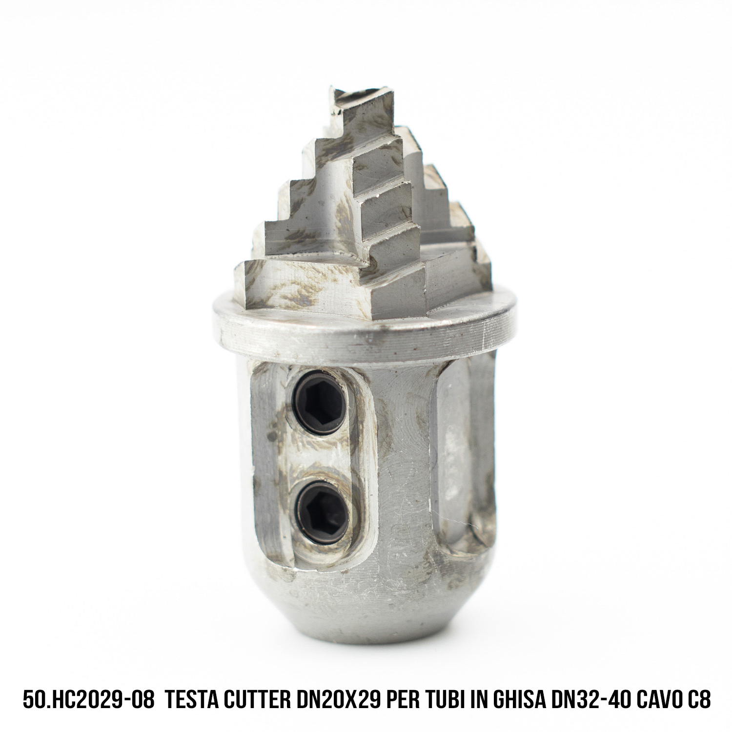 50.hc2029-08 TESTA CUTTER DN20X29 PER TUBI IN GHISA DN32-40 CAVO C8