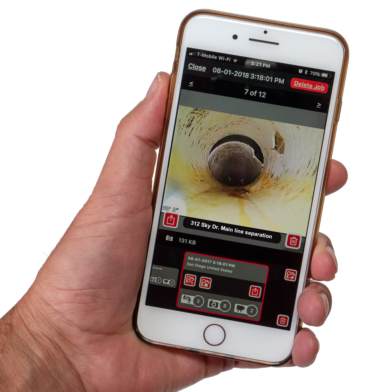 Applicazione Ridgid Trax per iOS