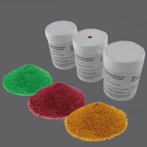 Polvere per liquido tracciante in tre colori
