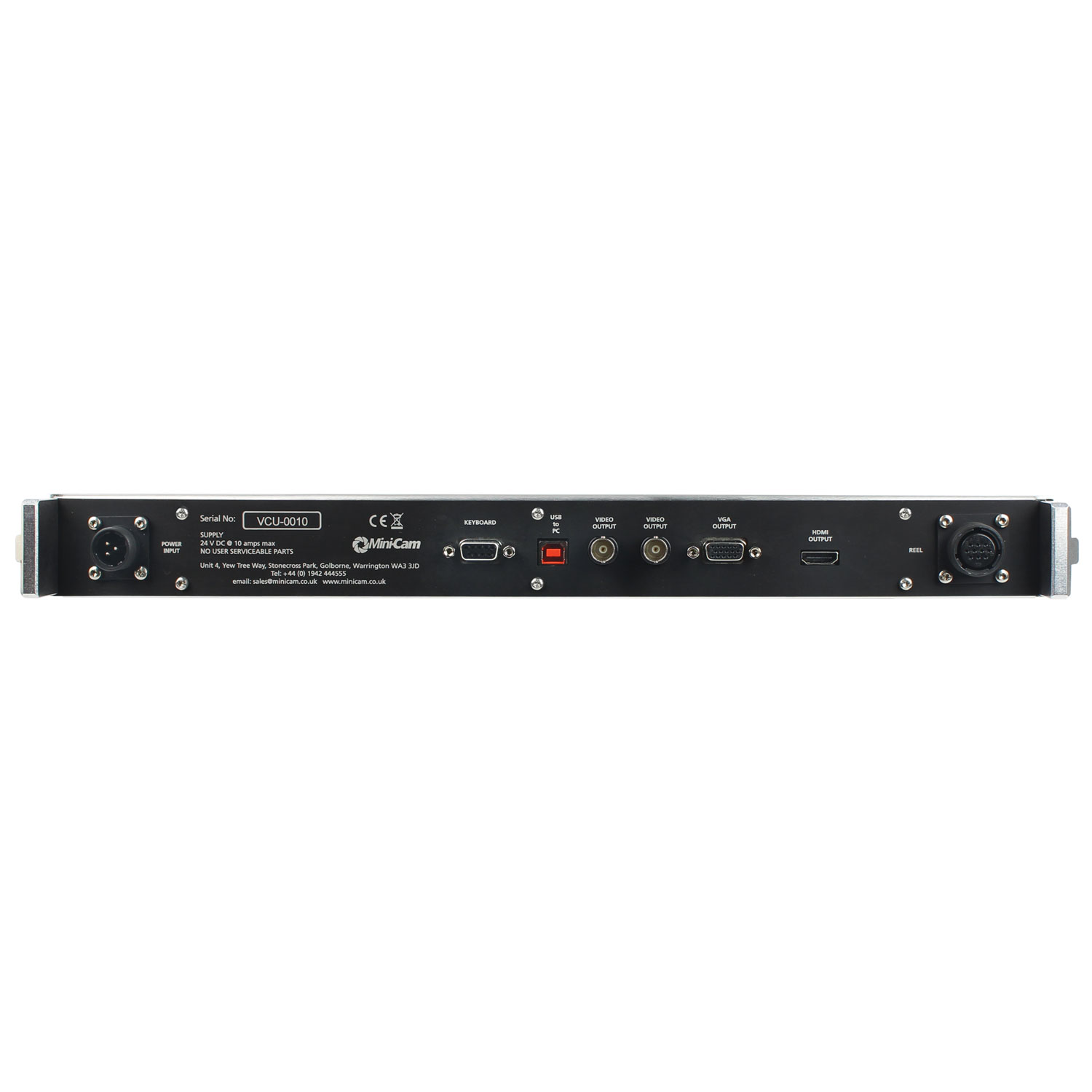 Unità di comando rack VCU/VKU500 con tastiera / vista posteriore